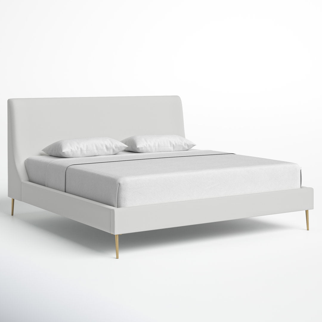 Venedy Upholstered Low Profile Platform Bed Joss & Main Color: White Size: Queen