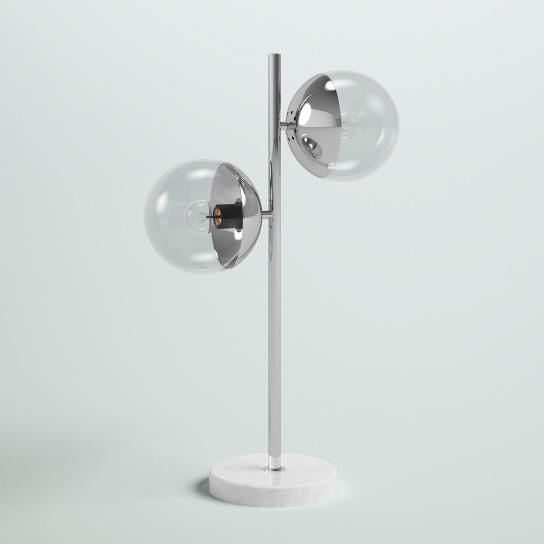 Yearby 23" Table Lamp Mercury Row® Shade Color: Clear, Base Color: Chrome