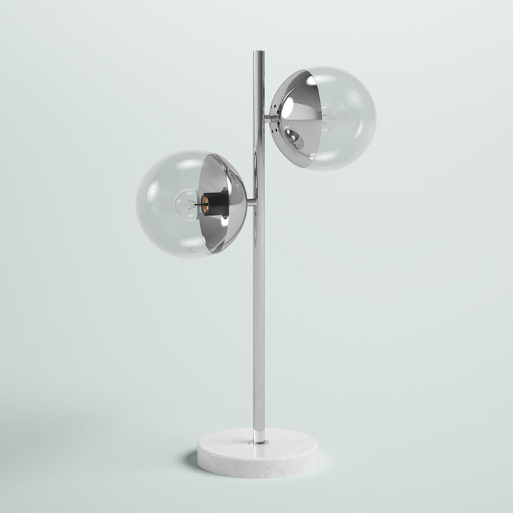 Yearby 23" Table Lamp Mercury Row® Shade Color: Clear, Base Color: Chrome