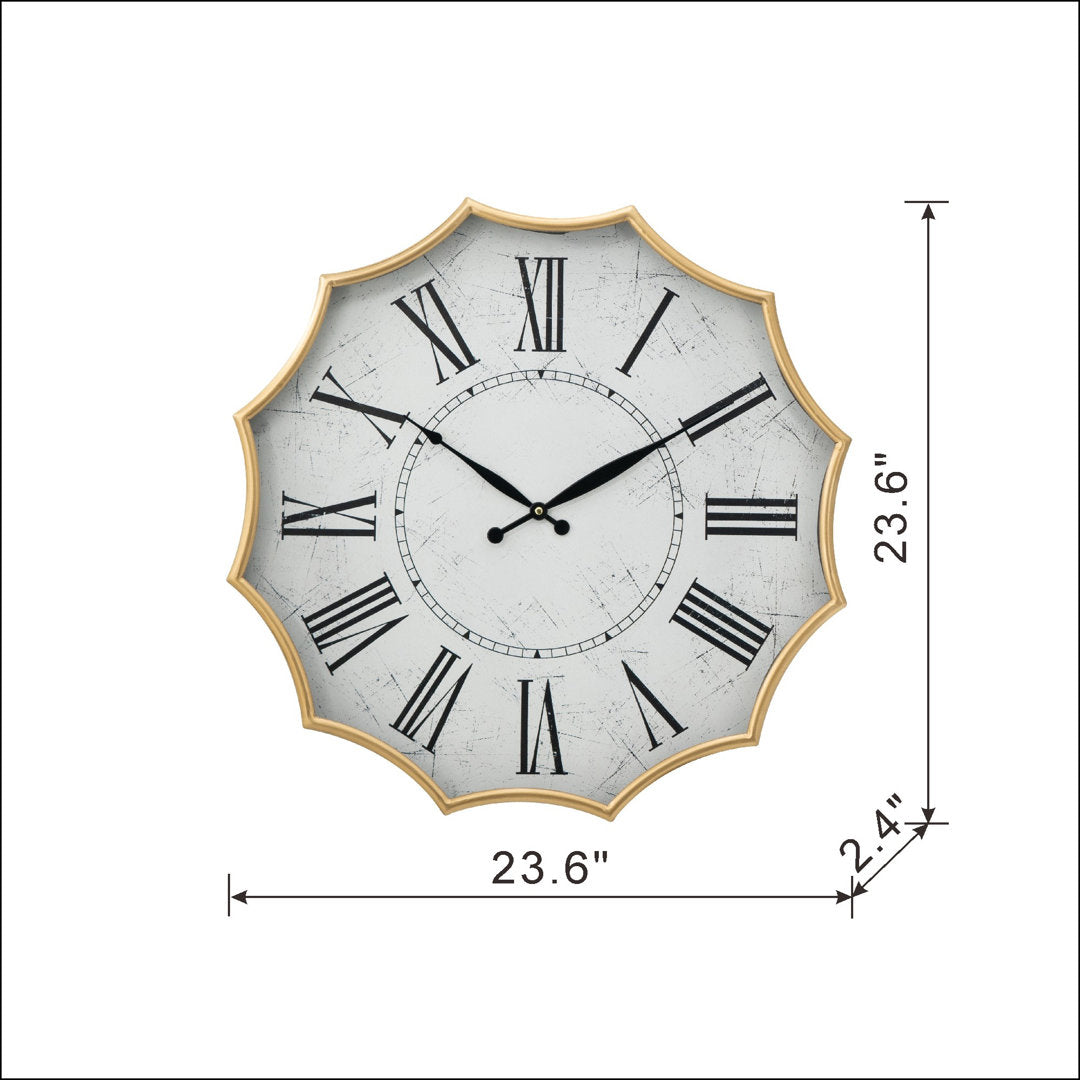 Jacqualin Metal Wall Clock House of Hampton®