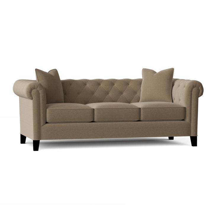 Caspar 82" Velvet Rolled Arm Chesterfield Sofa with Reversible Cushions Willa Arlo™ Interiors Body Fabric: Heavenly Chrome Chenille