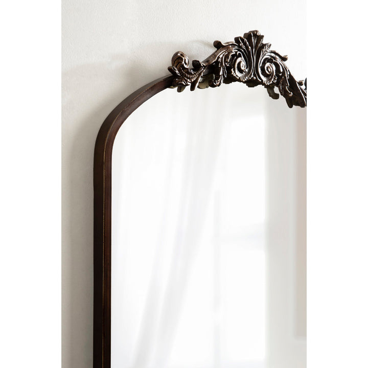 Anglo Arendahl Traditional Accent Mirror Fleur De Lis Living Size: 36" x 24" Finish: Bronze