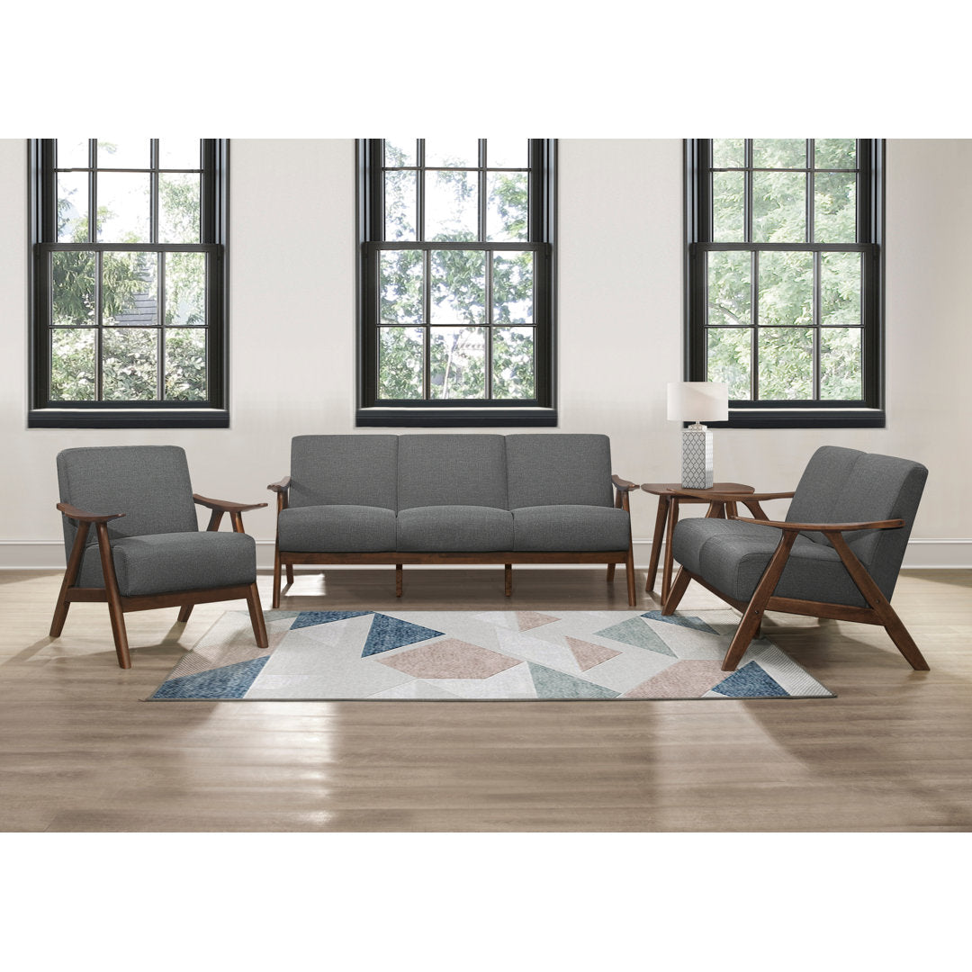 Hofstetter 72.39Cm Wide Polyester Armchair George Oliver Fabric: Gray Linen