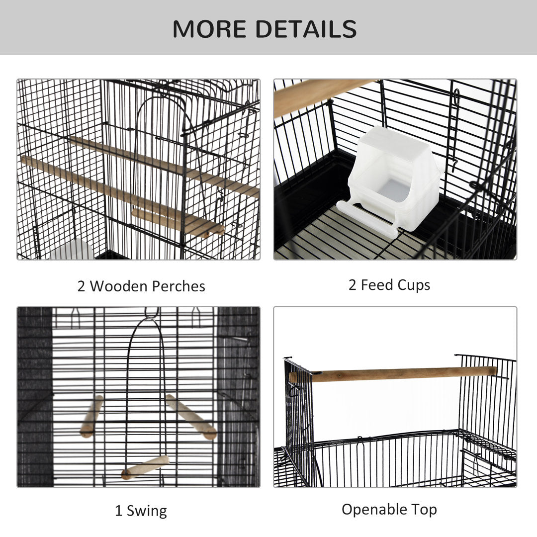 Cairns Steel Convertible Play Top Parakeet Bird Cage with Handles Tucker Murphy Pet™