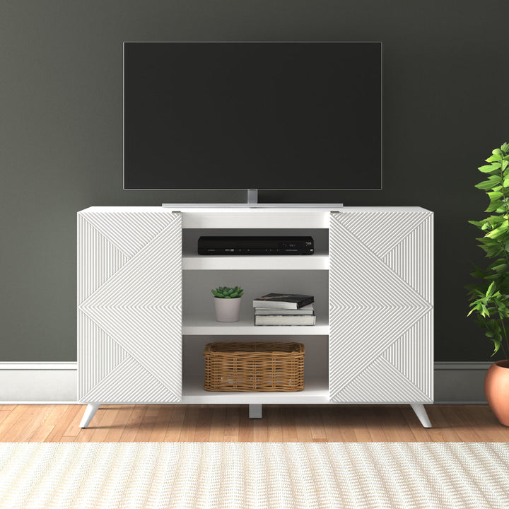 Baldewijn TV Stand for TVs up to 65" Wade Logan® Color: White