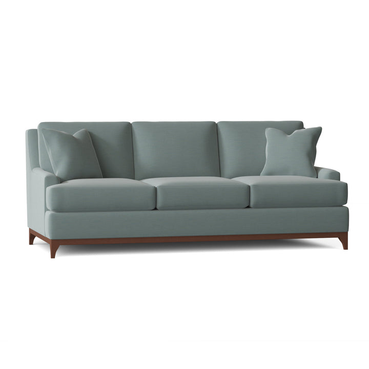 Madelyn 89" Recessed Arm Sofa Wayfair Custom Upholstery™ Fabric: Macc Gray Textured Linen