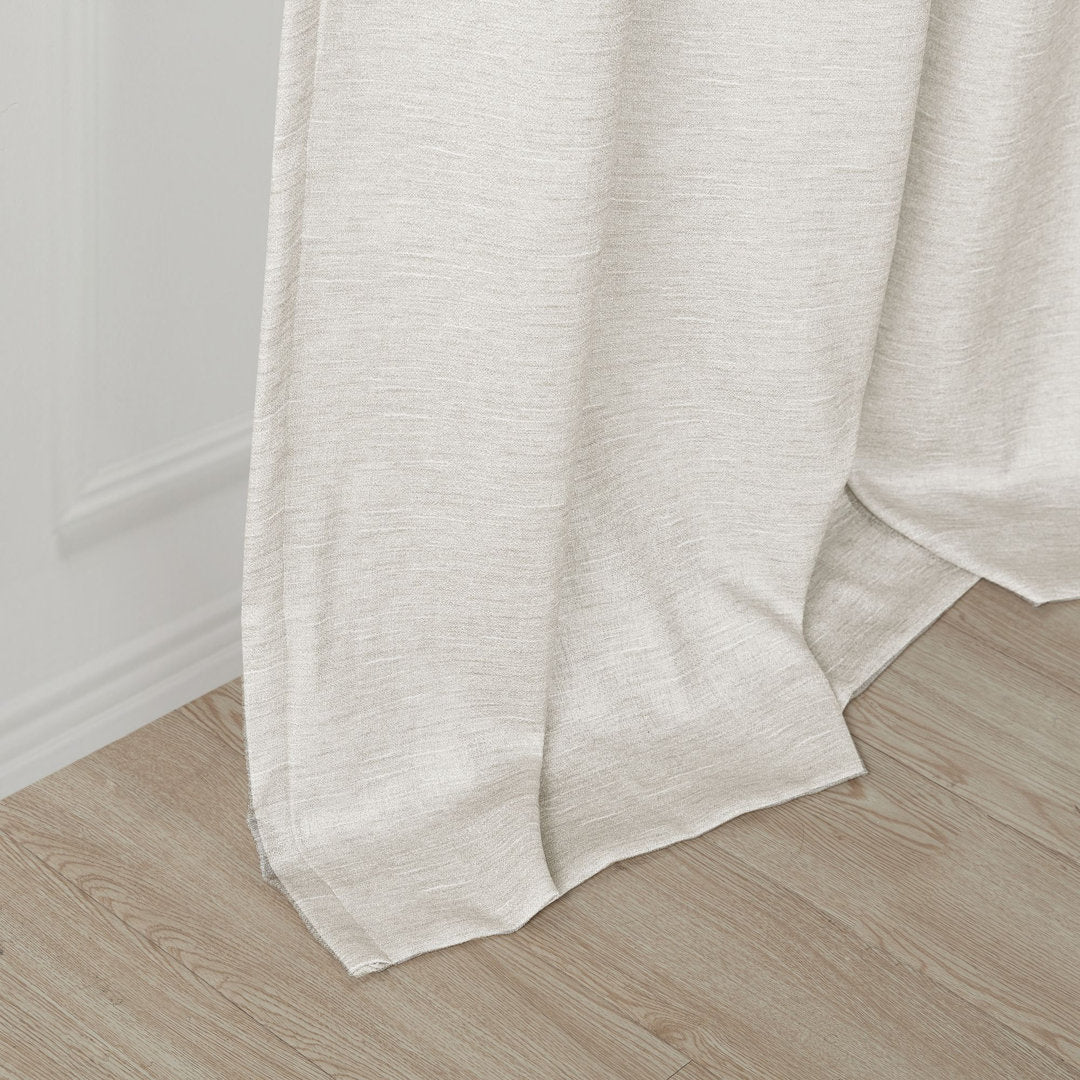 Sashay Faux Silk Room Darkening Curtain Panel Pair (Set of 2) Etta Avenue™ Curtain Color: Ivory Size per Panel: 42"W x 84"L