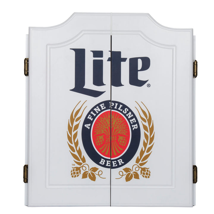 Miller Lite Retro Dart Board Cabinet Set Miller Coors