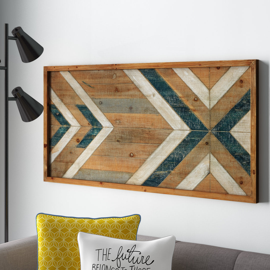 Wooden Handmade Southwestern Geometric Home Wall Decor Union Rustic