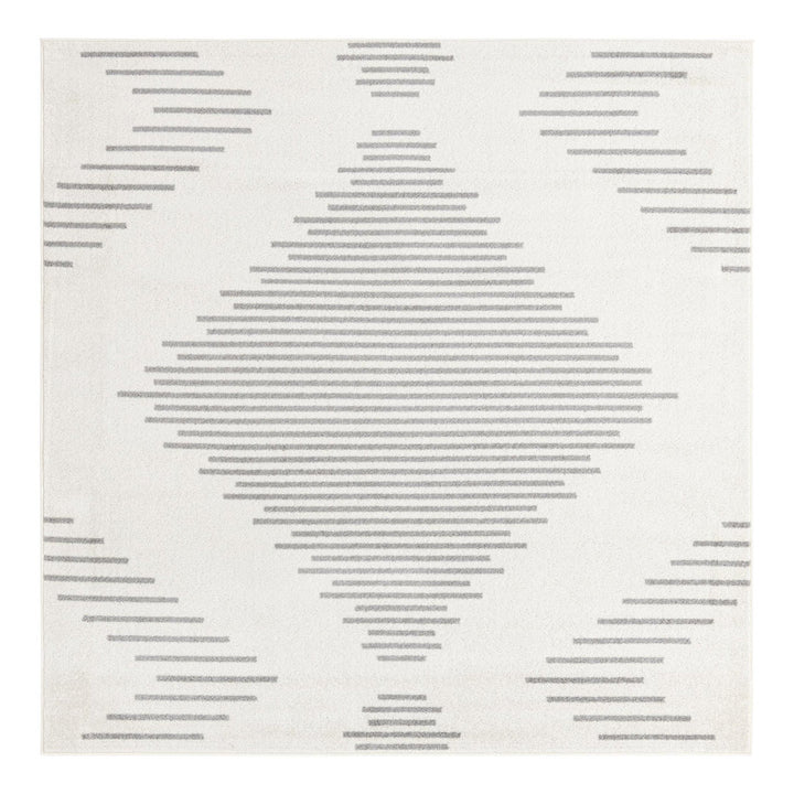 Cohutta Geometric Grey and Ivory Area Rug The Twillery Co.® Rug Size: Square 7'1"