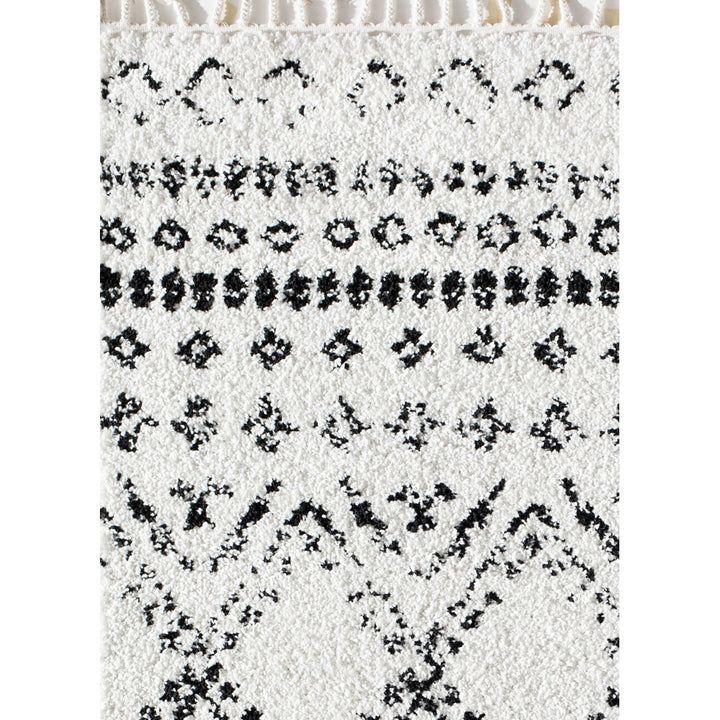 Mason Shag Tribal Whisper White Area Rug CosmoLiving by Cosmopolitan Rug Size: Runner 2'2" x 8'