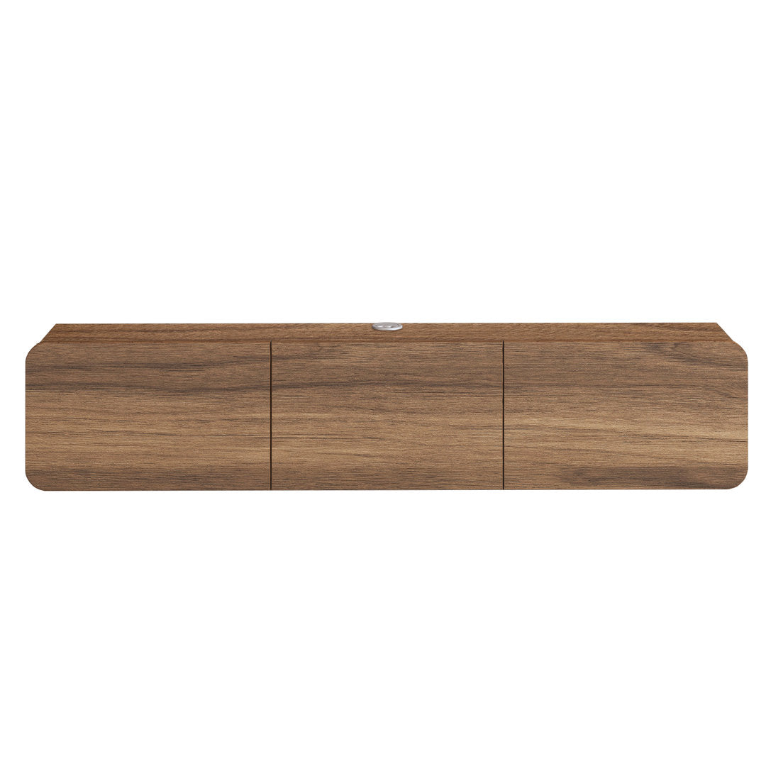 Callysta Floating TV Stand Up to 78" TV's Wall Mounted Media Console Millwood Pines Color: Brown