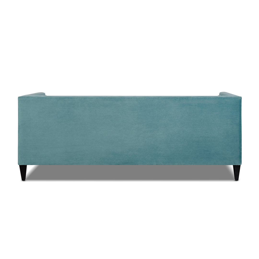 Allia 84" Tuxedo Arm Sofa Langley Street® Upholstery Color: Arctic Blue Velvet