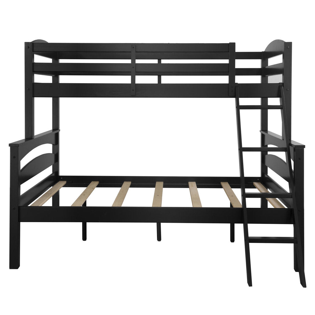 Barnett Twin over Full Bunk Bed Isabelle & Max™ Bed Frame Color: Black