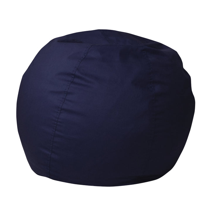 Classic Refillable Cotton Bean Bag Chair Mack & Milo™ Size: Small Body Fabric: Navy Cotton Twill