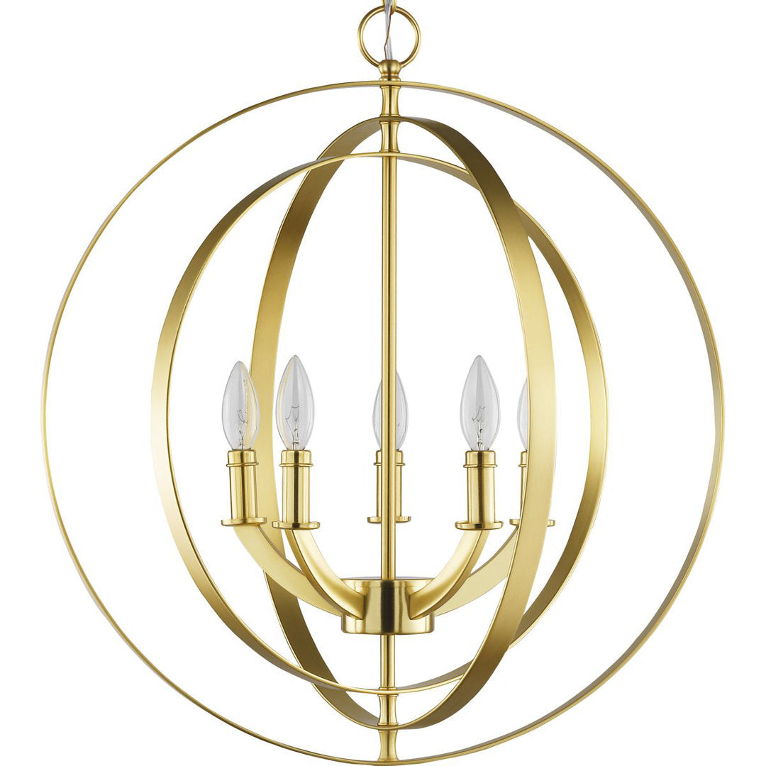 Morganti 5 - Light Candle Style Globe Pendant Brayden Studio® Finish: Gold