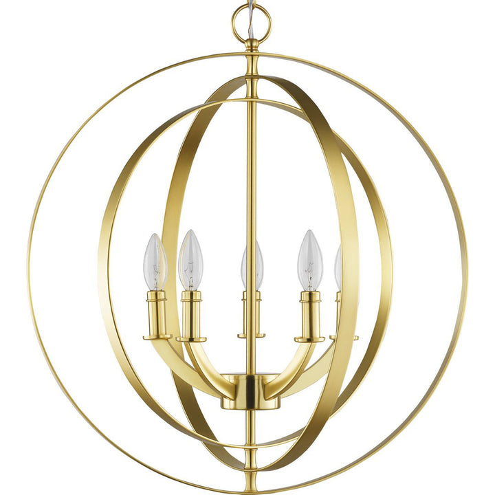 Morganti 5 - Light Candle Style Globe Pendant Brayden Studio® Finish: Gold