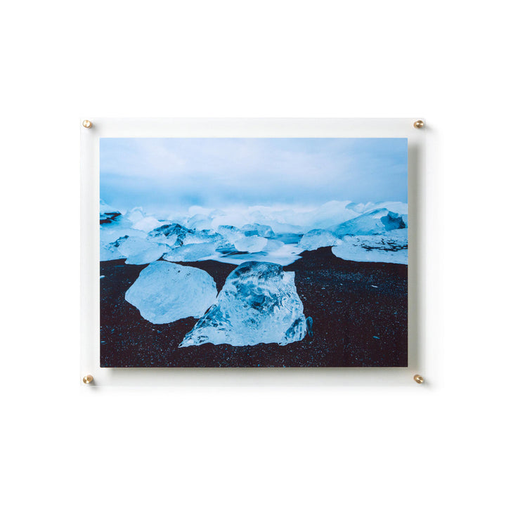 Clear UV-Grade Acrylic Modern Floating Picture Frame - Gold Wexel Art Photo Size: 18" H x 24" W