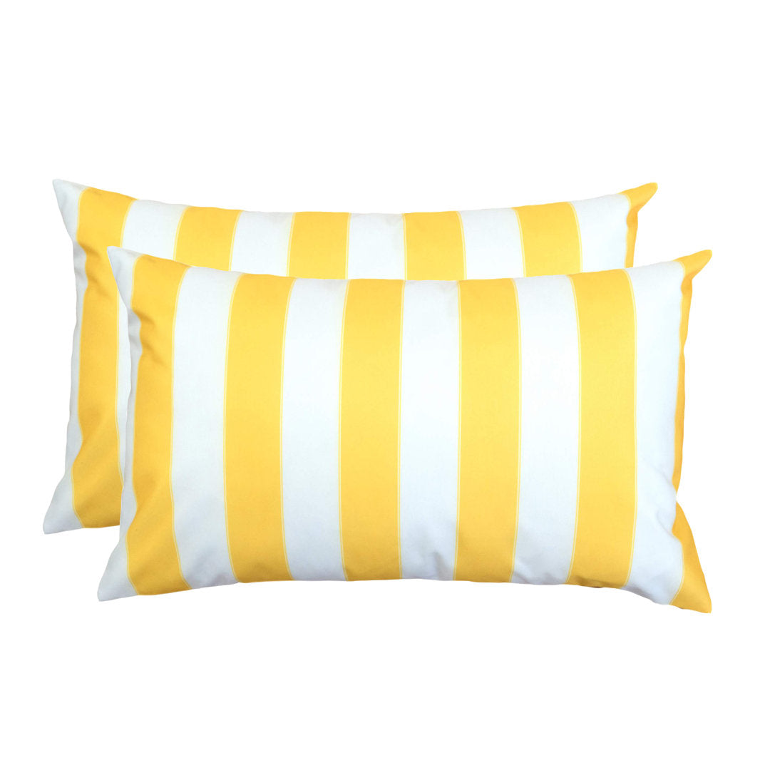 Josephine Outdoor Rectangular Pillow Cover & Insert (Set of 2) Homey Cozy Color: Yellow