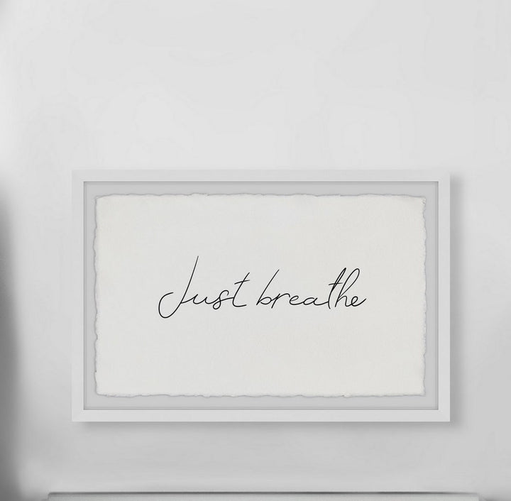 Keep Breathing - Picture Frame Textual Art Print on Paper Red Barrel Studio® Size: 12" H x 18" W x 1.5" D