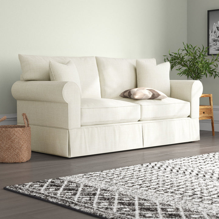 Amari 83" Slipcovered Sofa Wayfair Custom Upholstery™ Fabric: Canvas Granite Sunbrella® Canvas