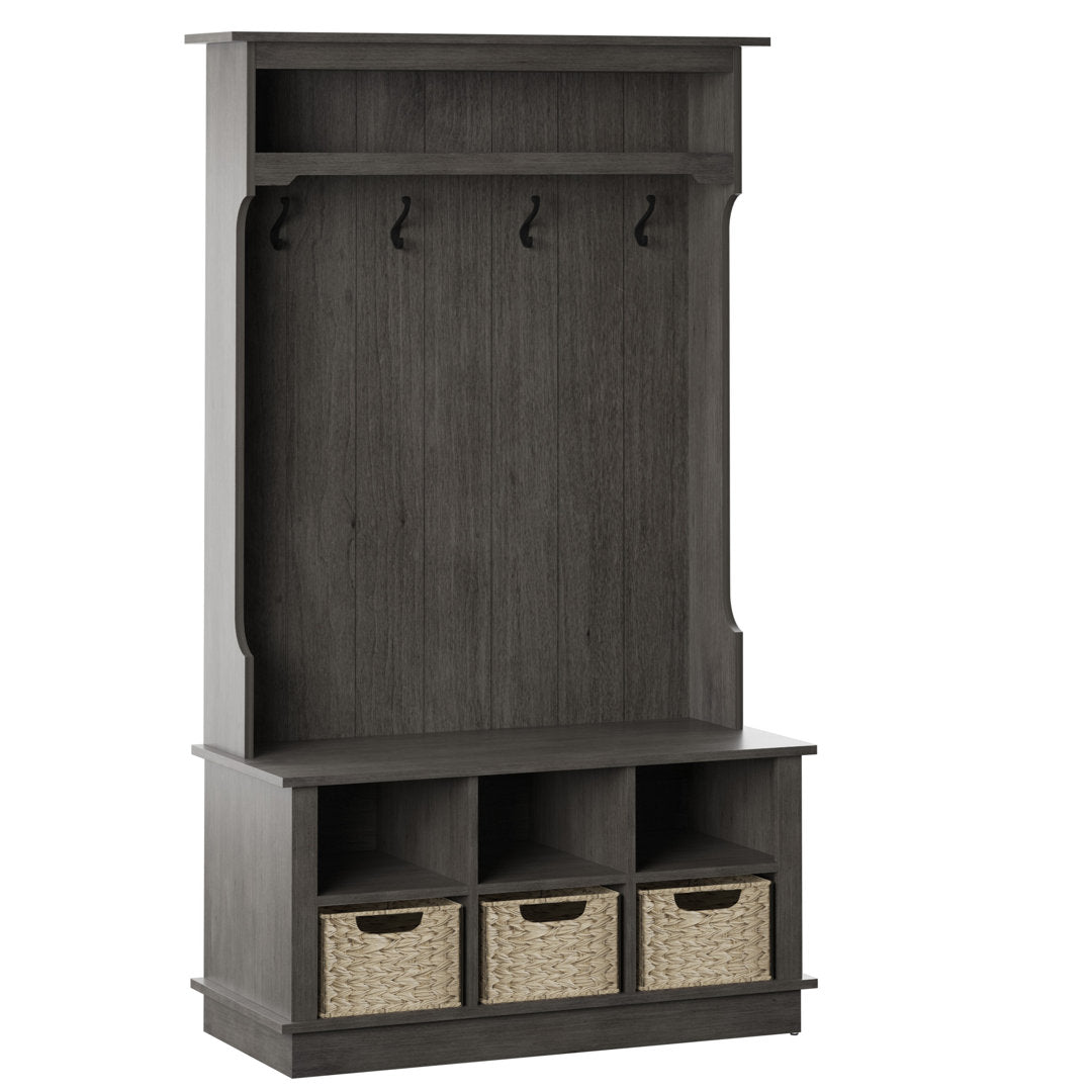 Bridget Hall Tree with Open Storage Sand & Stable™ Color: Weathered Gray