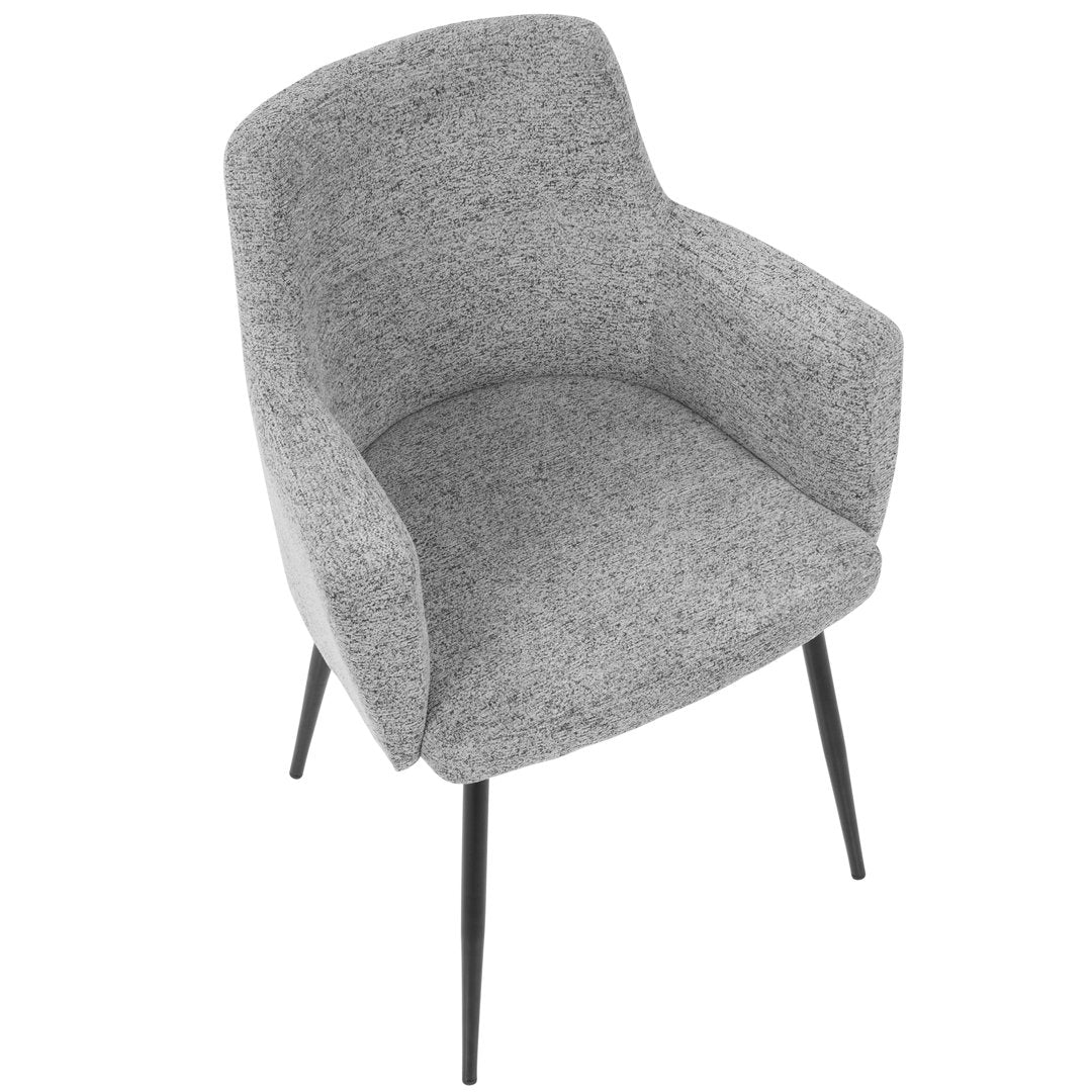 Cedeno Upholstered Dining Chair (Set of 2) Mercury Row® Upholstery Color: Gray