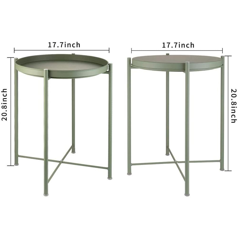 Aizaiah Iron Tray Top End Table Ivy Bronx
