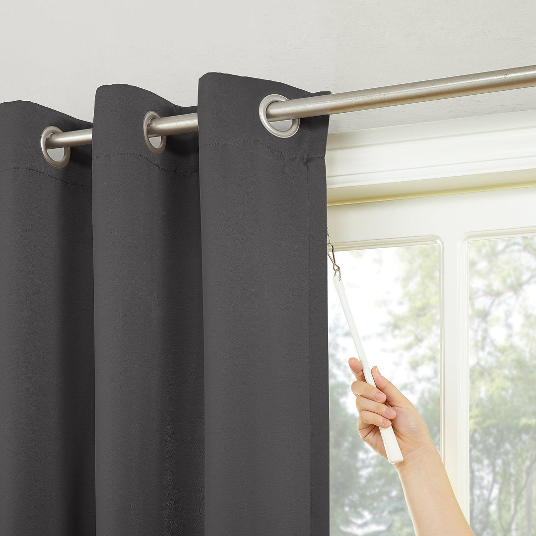 Wayfair Basics Thermal Blackout Grommet Sliding Patio Door Curtain Panel Wayfair Basics® Curtain Color: Charcoal