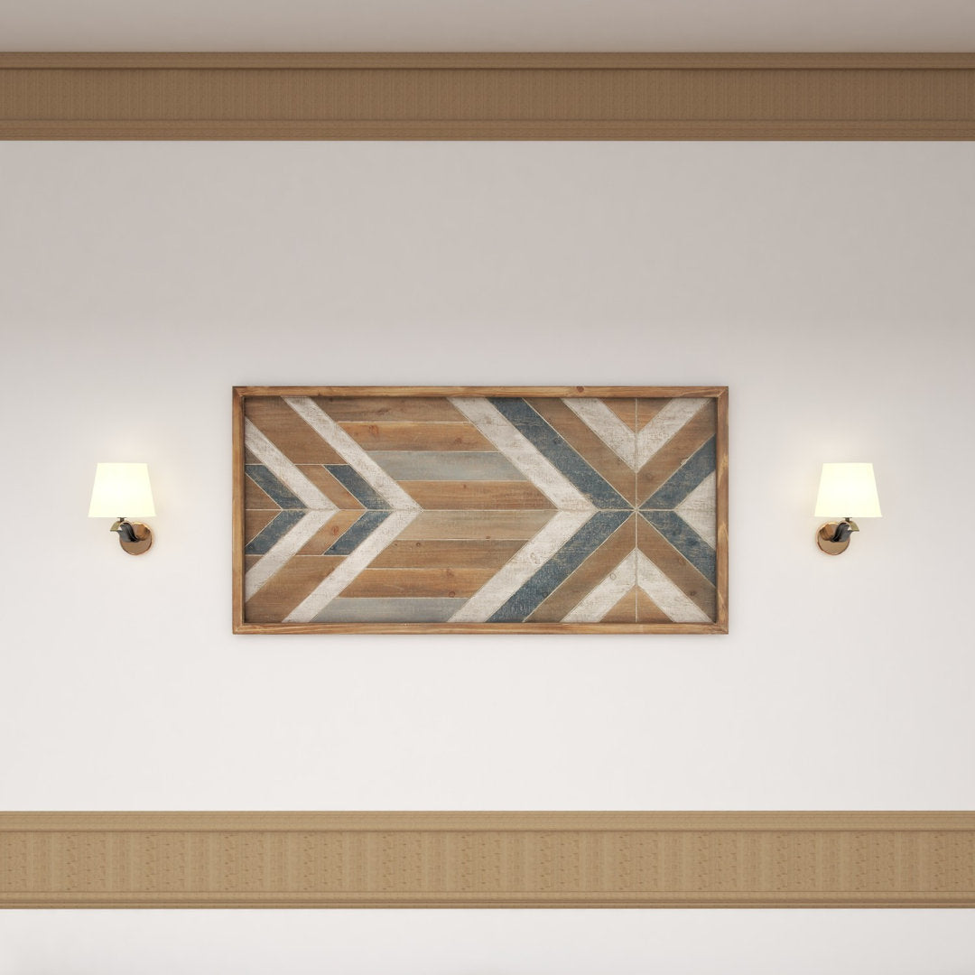 Wooden Handmade Southwestern Geometric Home Wall Decor Union Rustic