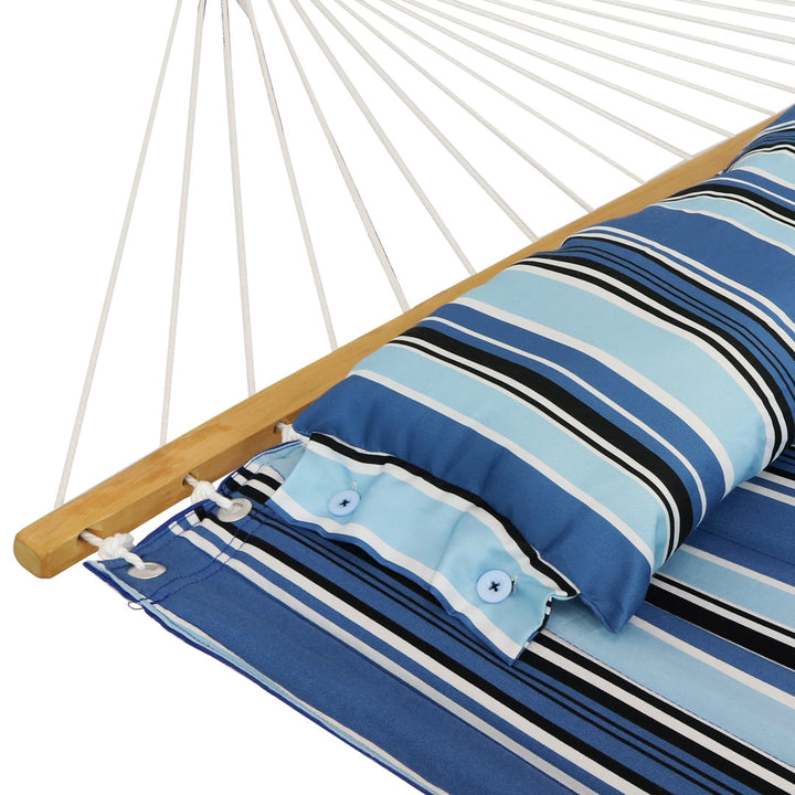 Harrington 2-Person Polyester Spreader Bar Hammock with Stand Arlmont & Co. Color: Misty Beach
