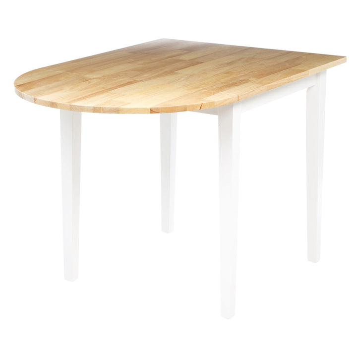 Castellon Drop Leaf Rubber Solid Wood Dining Table Charlton Home® Color: White