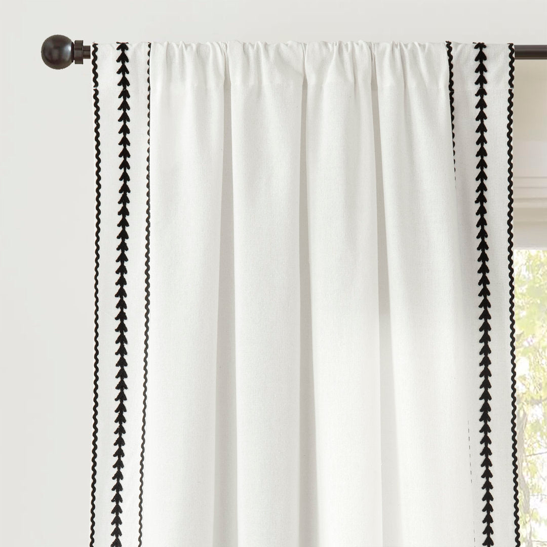 Yori Polyester Blend Semi-Sheer Curtain Panel Birch Lane™
