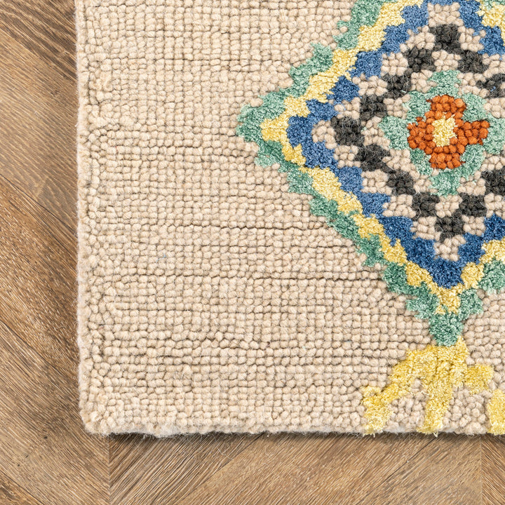 Agostini Handmade Tufted Wool Off-White Rug Mack & Milo™ Rug Size: 5' x 8'