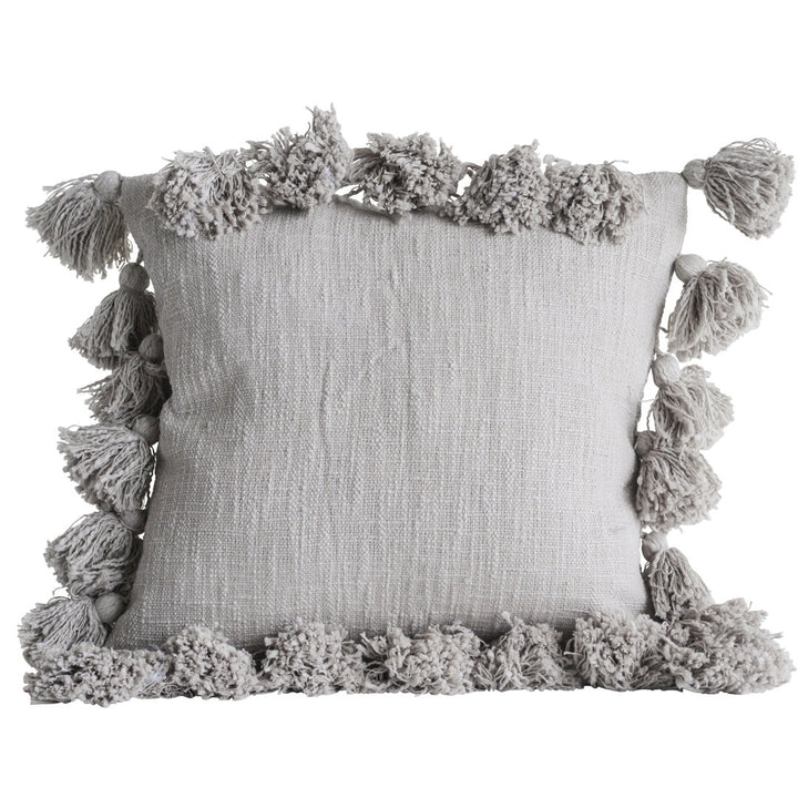 Vivienne Luxurious Square Cotton Pillow Cover and Insert Kelly Clarkson Home Color: Gray