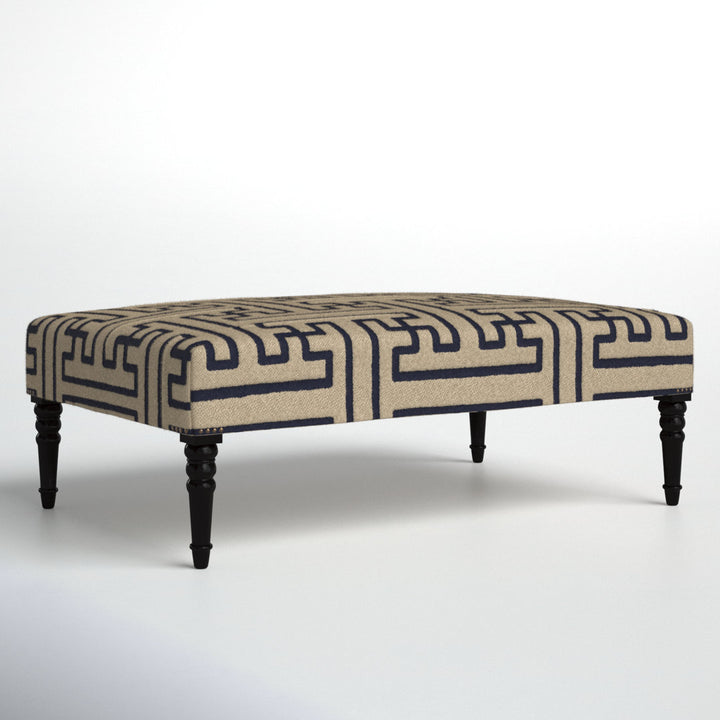 Gilyard 52" Rectangle Geometric Standard Ottoman Langley Street®