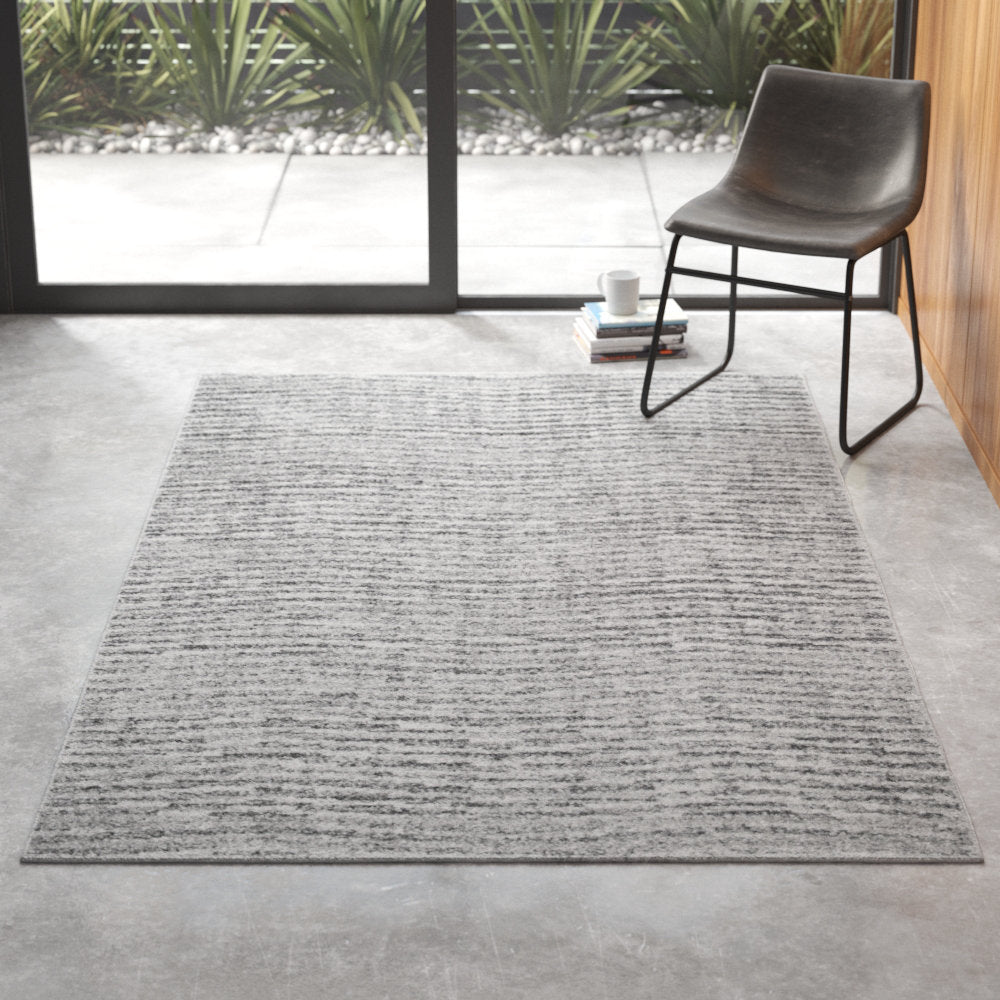 Artimas Abstract Transitional Performance Gray Rug Ebern Designs Rug Size: Rectangle 9' x 12'