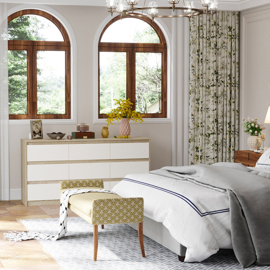 Aurica 9 Drawer 63" W Dresser Wade Logan® Color: White/Wood