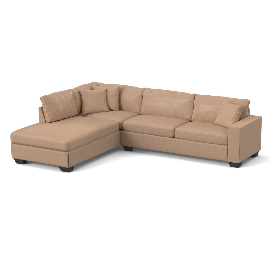 Hannah Sectional Mercury Row® Fabric: Bulldozer Sapphire