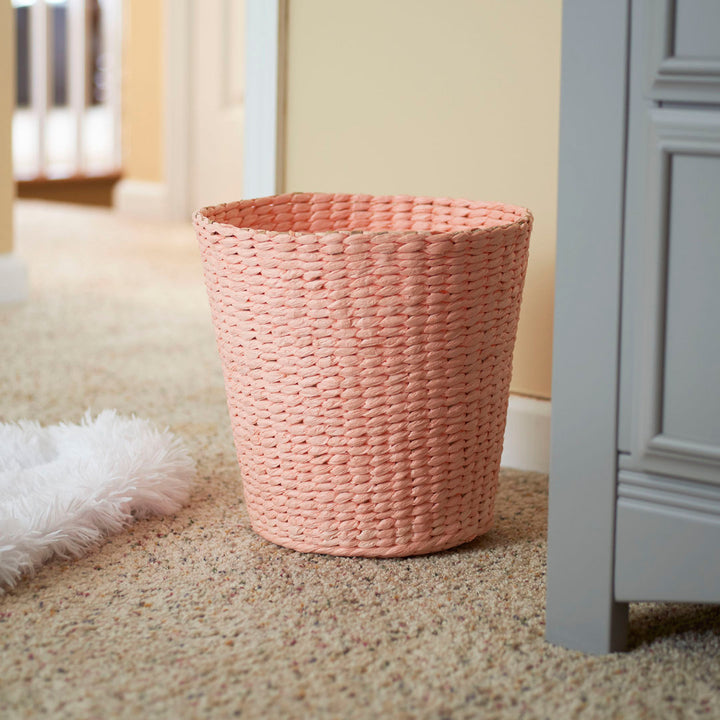 Bimal Paper Rope Gallon Waste Basket Bayou Breeze Color: Pink Capacity: 1 (Gallons)