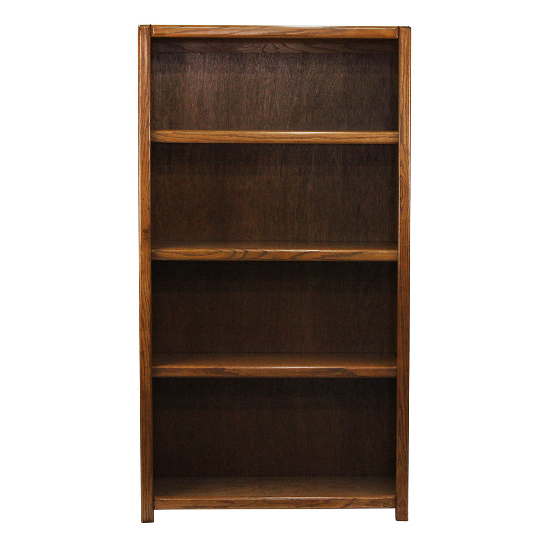 Conner 60" H x 32" W Solid Wood Standard Bookcase Loon Peak® Color: Brown