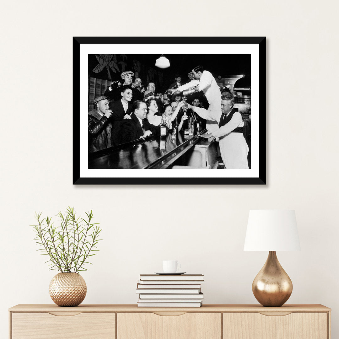 End of the Prohibition Party - Photograph Print East Urban Home Size: 24" H x 32" W x 1" D Format: Black Framed Paper