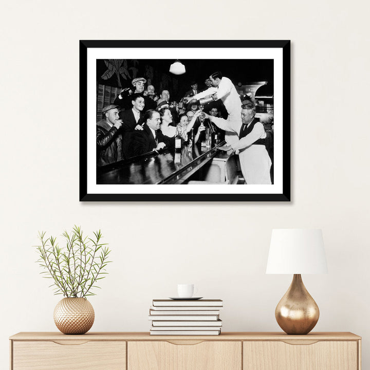 End of the Prohibition Party - Photograph Print East Urban Home Size: 24" H x 32" W x 1" D Format: Black Framed Paper