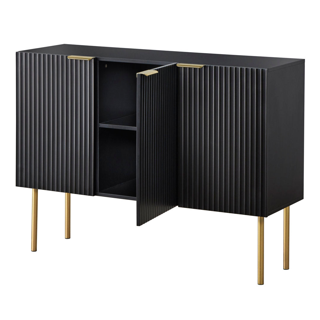 Santillanes 47.25'' Wide Sideboard Willa Arlo™ Interiors Color (Base/Top): Black/Black