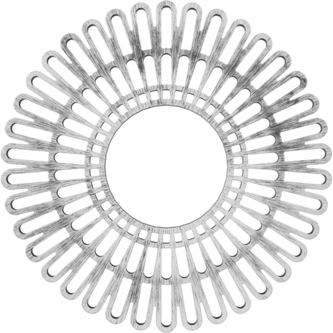 Cornelius Ceiling Medallion Ekena Millwork Color: Antiqued Silver Size: 38" H x 38" W x 1" D