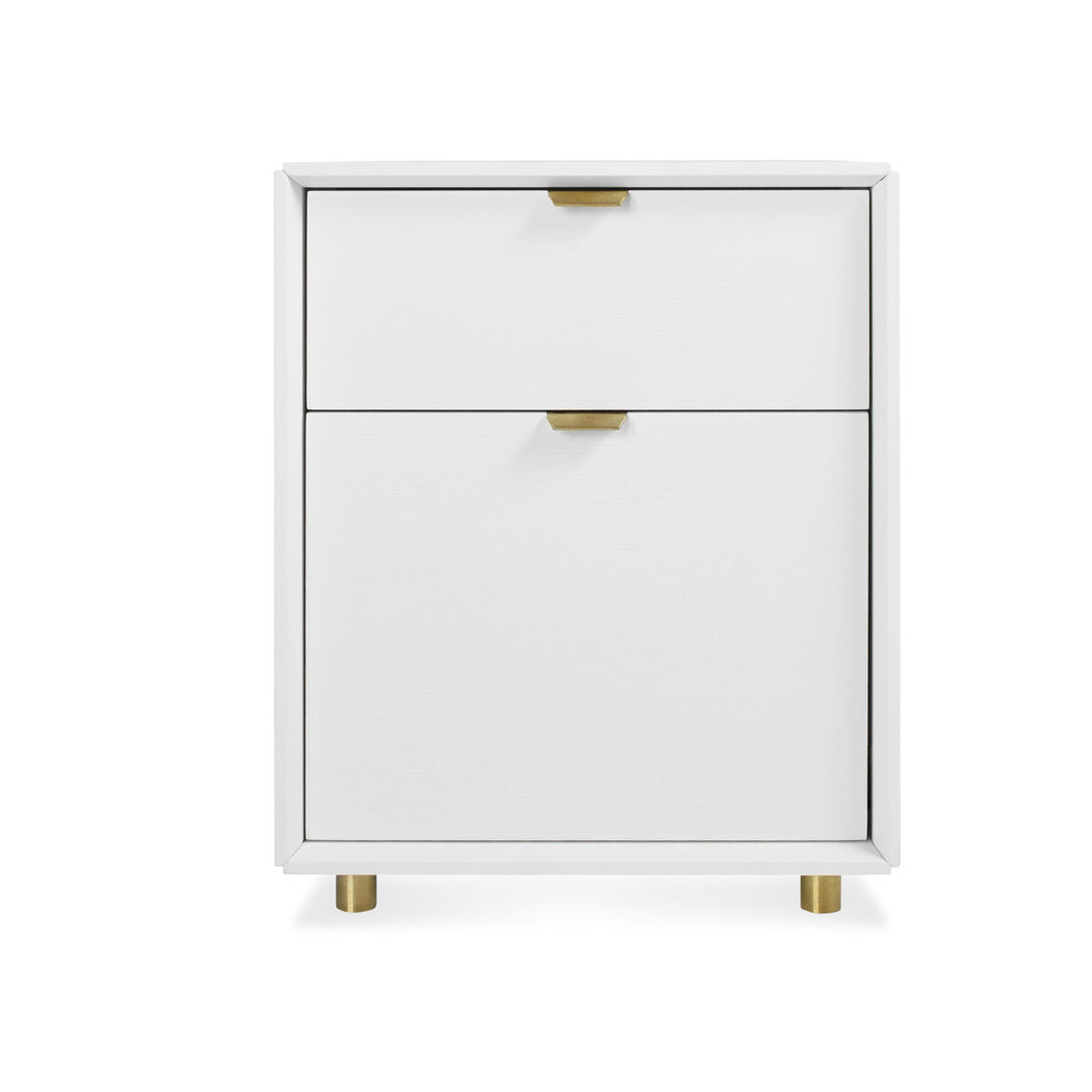 Dang 2 - Drawer Vertical Filing Cabinet Blu Dot Color: White