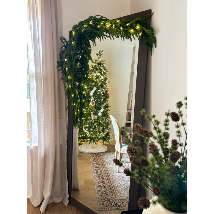 Shmuel Wood Framed with Safety Backing Ideal for Bathroom / Vanity Mirror Wade Logan® Size: 32" x 32" Finish: Dovetail Gray