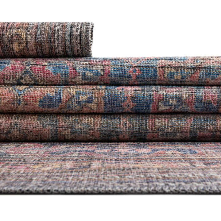 Hadsell Machine Made Power Loom Antique Blue Area Rug Langley Street® Rug Size: Square 7'3"