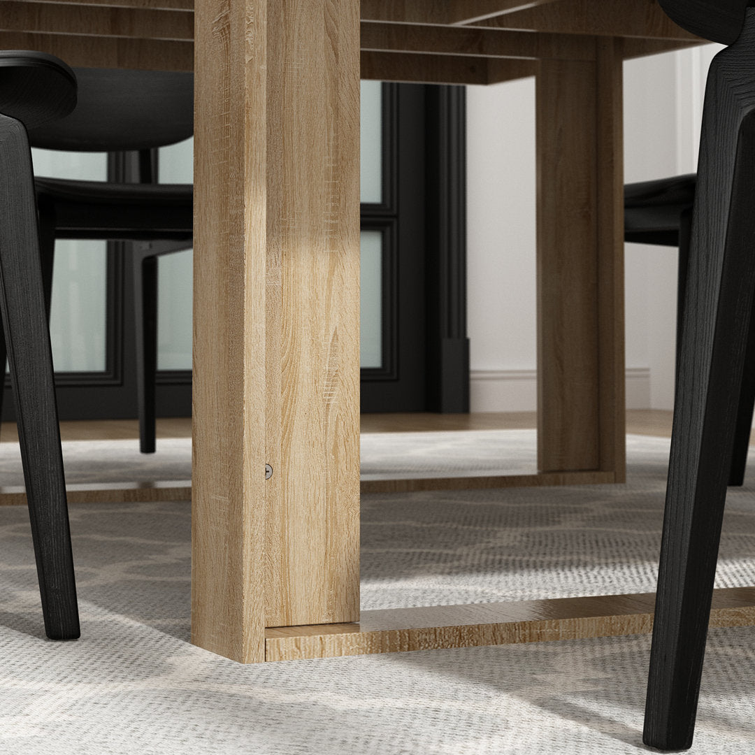 Rectangular Wood Grain Dining Table Latitude Run®