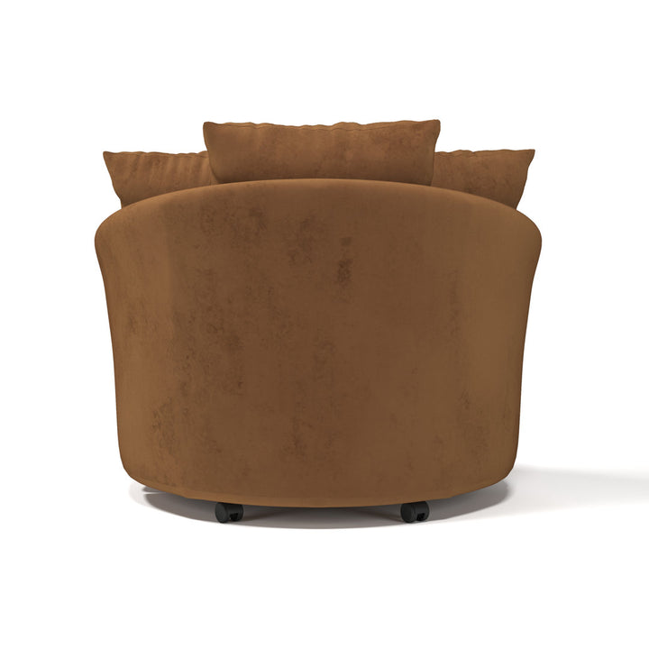 Alsup Barrel Chair Andover Mills™ Fabric: Bulldozer Cinnamon
